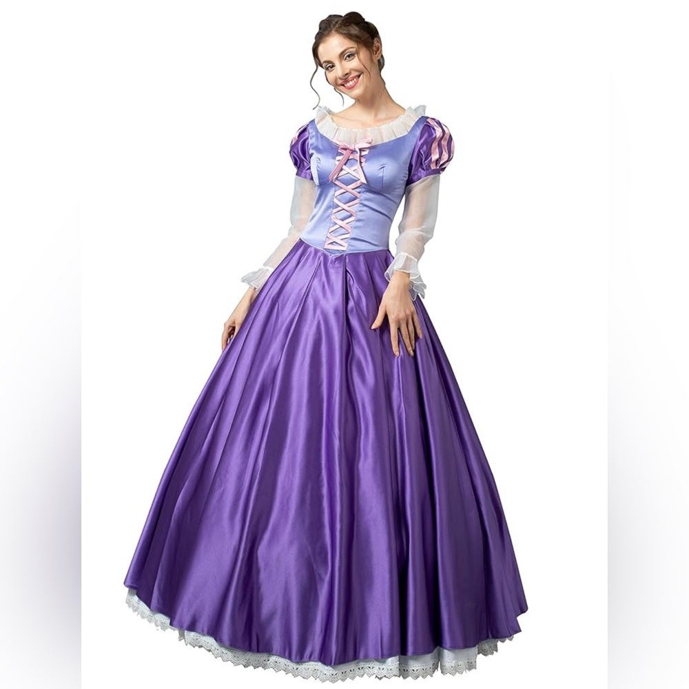 Lavender Ball Gown with Pink Details